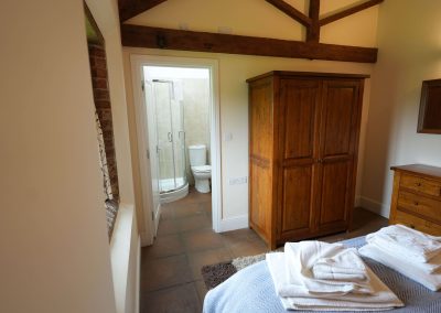 Second bedroom in the Wheel House showing the en-suite