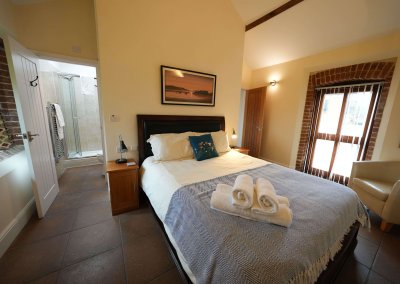 The King bedroom showing the en-suite doorway